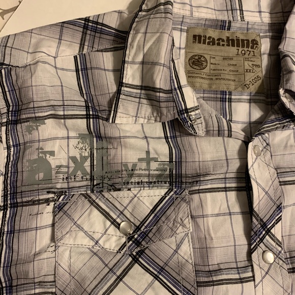 2 NWT XXL Machine short sleeve button up plaid shirts - Picture 11 of 16